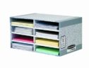 Bankers Box System Schreibtischmanager (8 Fächer) 5 Stück grau/weiß
