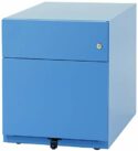 BISLEY Rollcontainer mit 2 Schüben in blau | Bürocontainer aus Metall abschließbar | Tischcontainer mit Rollen