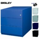 BISLEY Rollcontainer mit 3 Schüben in oxford blau | Bürocontainer aus Metall abschließbar | Tischcontainer mit Rollen | TÜV /...