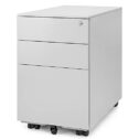 Ergotopia® Rollcontainer grau - abschließbarer Bürocontainer für Schreibtisch 60x39x52 cm (HxBxT) - Büro Container mit 3 Schubladen - Schreibtischcontainer abschließbar