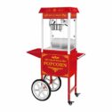 Royal Catering - Popcornmaschine Popcornautomat mit Wagen (1.600 W, 230 V, 5 kg/h, 16 L/h, 18,5 cm Topfdurchmesser, Teflon, beheizte...